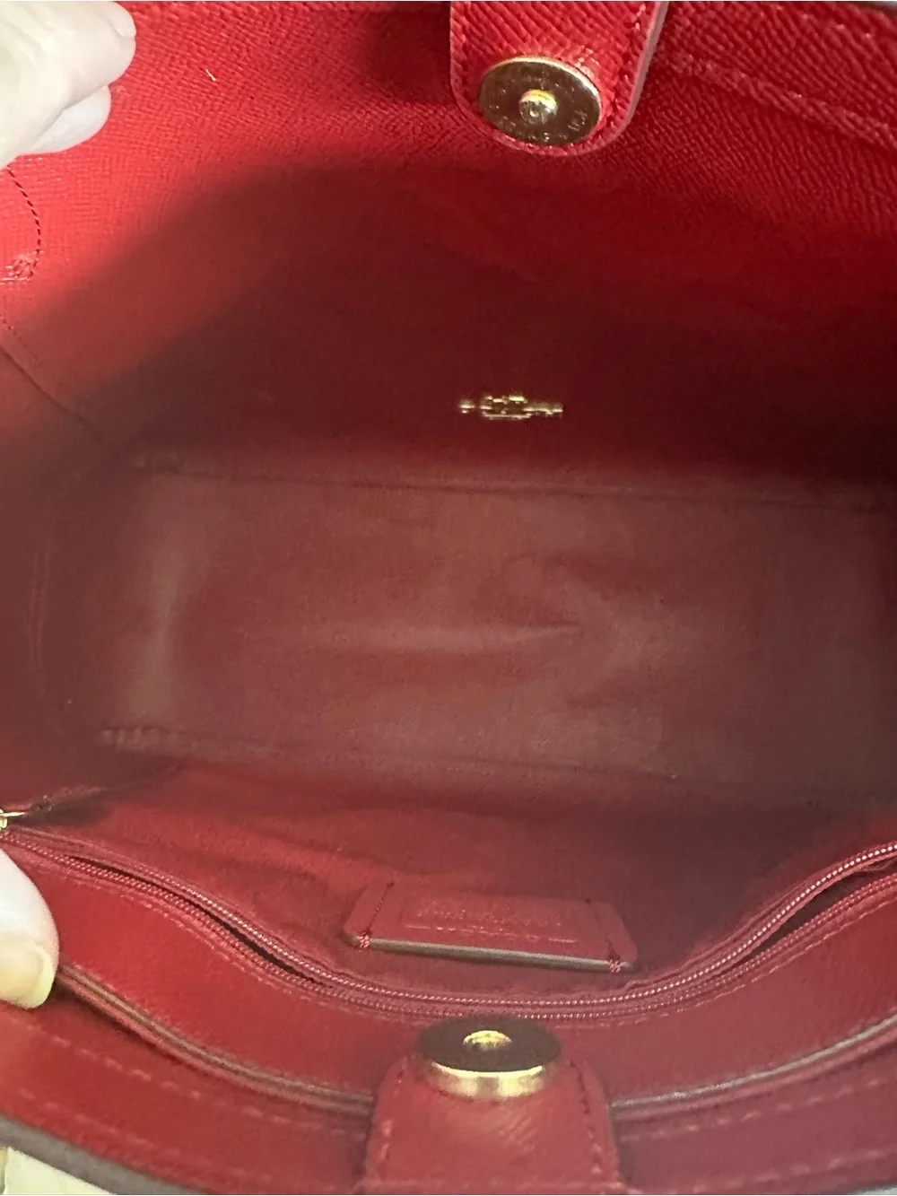 Coach #190  Tote 27 with Horse and Carriage Dot Print